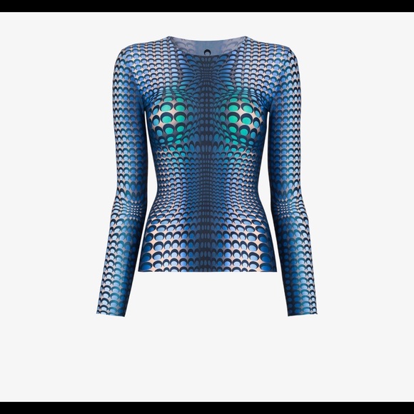 Marine Serre's Moon fish stretch-jersey top - Picture 4 of 5